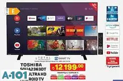 TOSHİBA 50 ULTRA HD ANDROİD TV AKILLI TELEVİZYON